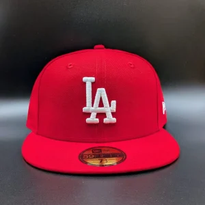 Casquette New Era 59FIFTY Los Angeles Dodgers rouge vue 1