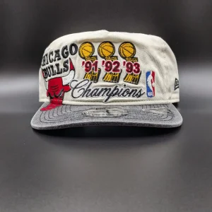 Casquette New Era 19TWENTY Chicago Bulls Hardwood Classics Champions crème vue 2