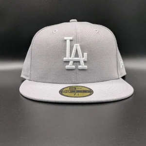 Casquette New Era 59FIFTY Los Angeles Dodgers Basic grise vue 1